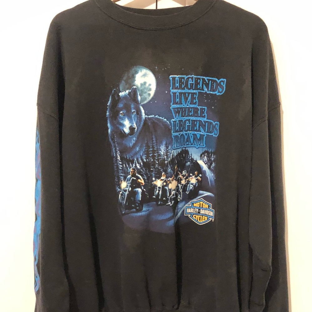 Harley Davidson Wolf Sweat Shirt